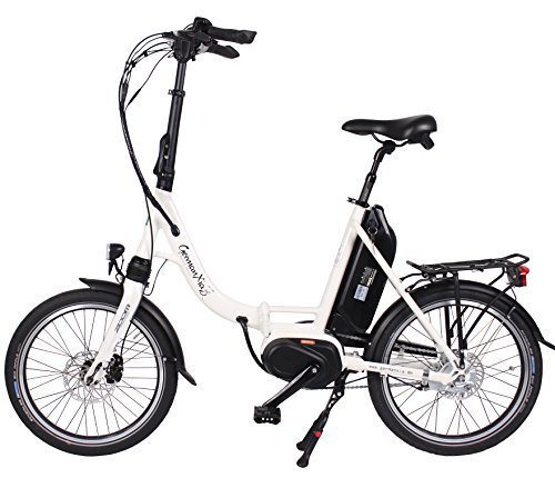 GermanXia Premium Elektro-Faltrad Mobilemaster cm 8G Nabenschaltung Shimano mit Rücktrittbremsen, max. 80 Nm Mittelmotor mit Drehmomentsensor, bis zu 145 km nach StVZO