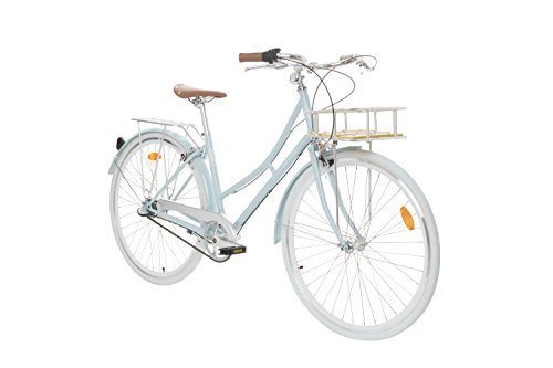 FabricBike Fabric Cityrad - Hollandrad Damen Fahrrad, Shimano Inter 3-Gang, 4 Farben, 14 Kg (Blue Hampstead Deluxe)
