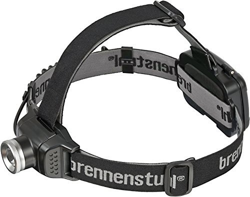 Brennenstuhl LED Kopflampe LuxPremium / Stirnlampe LED mit Front und Rücklicht, ideal zum Joggen (IP44, mit CREE-LED, inkl. Batterien) Farbe: schwarz