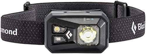 Black Diamond ReVolt Headlamp Black / Wiederaufladbare Stirnlampe mit Rotlicht, Blinklicht und dimmbarer LED / Wasserdicht nach IPX8, max. 300 Lumen