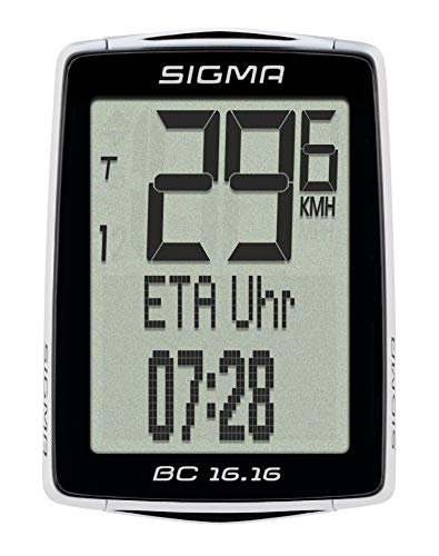SIGMA SPORT Unisex Bc 16.16 Fahrradcomputer, schwarz,Einheitsgröße EU