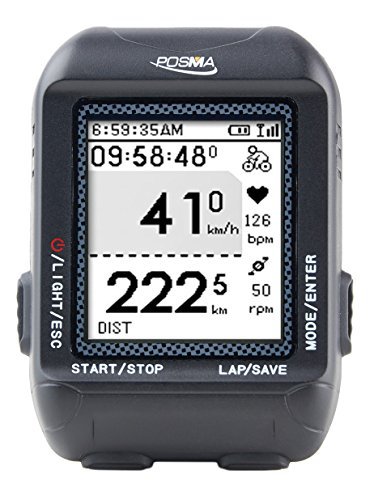 TRYWIN Posma D3 GPS schnurloser Fahrradcomputer mit Geschwindigkeits- und Kilometerzähler und Navigation ANT+ Verbindung E-Kompass