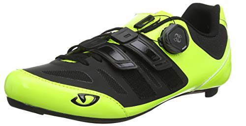 Giro Herren Sentrie Techlace Road Radsportschuhe-Rennrad, Mehrfarbig (Highlight Yellow/Bla 000), 44.5 EU