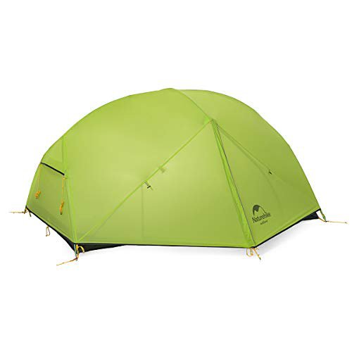 Naturehike Mongar Ultraleichte 2 Personen Zelt 20D Silikon doppelten Camping Zelt … (Hellgrün)
