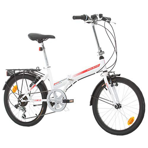 BIKE SPORT LIVE ACTIVE Klapprad Faltrad Fahrrad Bikesport Folding 20 Zoll Shimano 6 Gang (Weiß)