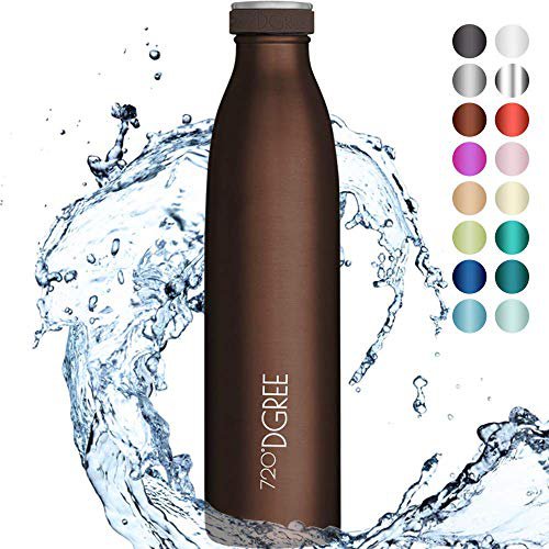 720°DGREE Edelstahl Trinkflasche “milkyBottle” - 750ml - BPA-Frei, Auslaufsicher, Kohlensäure geeignet - Thermosflasche für Sprudel, Sport, Uni, Schule, Fitness, Outdoor, Camping