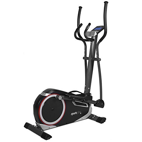 SportPlus Crosstrainer mit App Steuerung, Kinomap, Ergometer bis 225 Watt, ca. 17 kg Schwungmasse, 24 Widerstandsstufen & Traininsprogramme, Nutzer bis 150 kg, Ellipsentrainer, Sicherheit geprüft