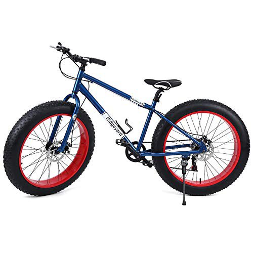 26 Zoll 7 Geschwindigkeit Mountainbike Fettbike Fat Bike Strand Fahrrad Fat Tire Shimano Navy Blue