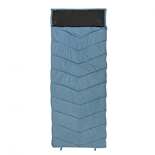 10T Outdoor Equipment 10T Burnum Schlafsack XXL 230x90 cm -11° Deckenschlafsack Blau Grau warm wasserabweisend waschbar
