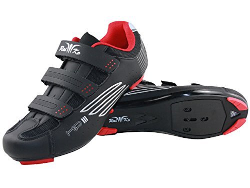 Raiko Sportswear HP3 Rennradschuhe | SPD-SL/Look Klickpedale | Klettverschluss | Leder mit Netzeinsätzen | Airflow Sohle
