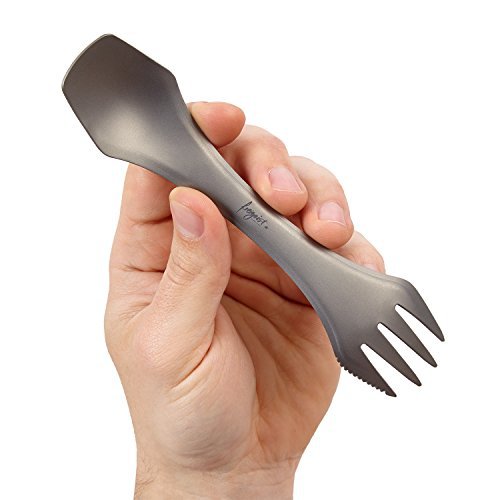 freigeist ESPRIT LIBRE freigeist Titan Spork I Göffel, Messer-Gabel-Löffel-Kombi, leichtes Camping-Besteck, Besteckset für Outdoor Ultra-leicht (mit Zahnung)