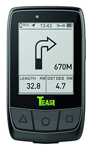 Teasi one TEASI Core - Fahrradcomputer Inklusiv Tahuna App, Geschwindigkeits- und Trittfrequenzsensor, Schwarz