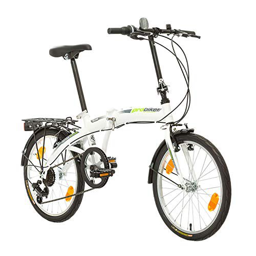 Multibrand Distribution Multibrand, PROBIKE Folding 20 Klapprad Faltrad 20 Zoll, 310 mm, Folding City Bike, 6 Geschwindigkeit, Unisex, Vorne + Hinten Kotflügel, Shimano, Komplett montiert (Grün)