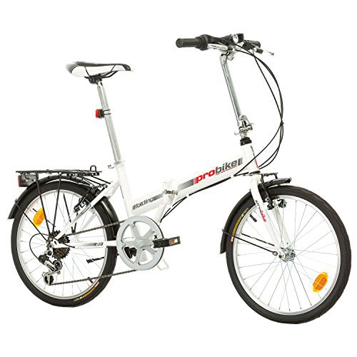 Multibrand Distribution Multibrand PROBIKE Folding 20 Zoll Klapprad, Faltrad, Shimano 6 Gang, Herren-Fahrrad & Jungen-Fahrrad, geeignet ab 155 cm - 185 cm