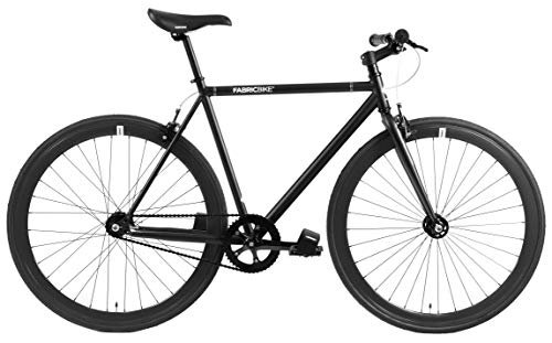 FabricBike - Original Collection, Hi-Ten Stahl Schwarz, Fahrrad Fixed Gear, Single Speed, Urban Commuter, 3 Farben und 3 Größen, 10 Kg (Fully Matte Black, M-53cm)