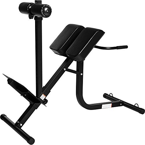 GORILLA SPORTS ® Rückentrainer Hyperextension Schwarz verstellbar – Rückenstrecker bis 200 kg belastbar