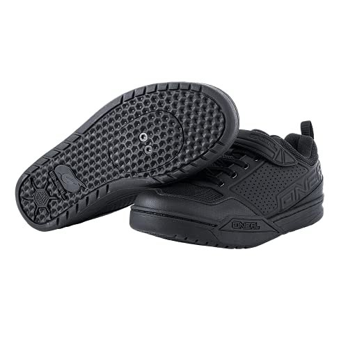 O'NEAL | Mountainbike-Schuhe | MTB Downhill Freeride | Vegan | SPD-Pedalplatten-kompatible Sohle, haltbares und leichtes PU, Belüftungsöffnungen | Flow SPD Shoe | Erwachsene | Schwarz | Größe 43