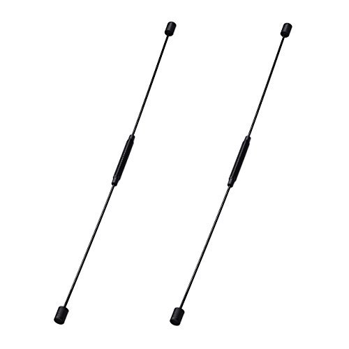 relaxdays 2X Swingstick 160 cm, Flexibler Schwingstab, Toning Bar für Muskulatur, Schwungsstab für Vibrationstraining, schwarz