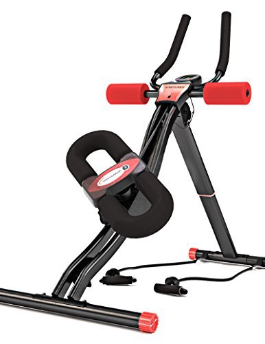 Sportstech BT300 Profi Bauchtrainer mit schwenkbarer Knieauflage für Seitliche Bauchmuskeln, S-Form Schiene, 25 Einstellmöglichkeiten + Widerstandsbänder inkl. AB Shape Trainer für Sixpack (BT300)