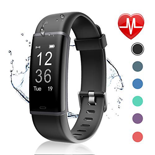 Letsfit Fitness Tracker mit Pulsmesser Fitness Armband Wasserdicht IP67 Schrittzähler Uhr Pulsuhren Smart Armband Uhr Aktivitätstracker mit Schlaf Monitor Kompatibel mit Android iOS Smartphone