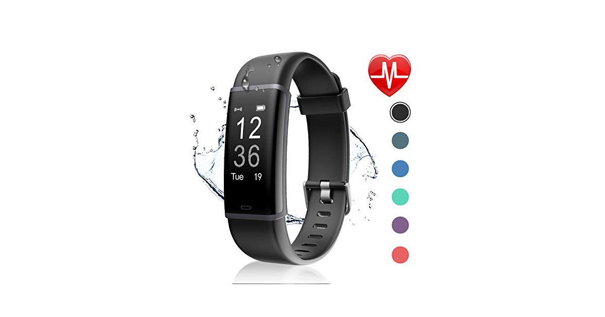 Letsfit Fitness Tracker mit Pulsmesser Fitness Armband Wasserdicht IP67