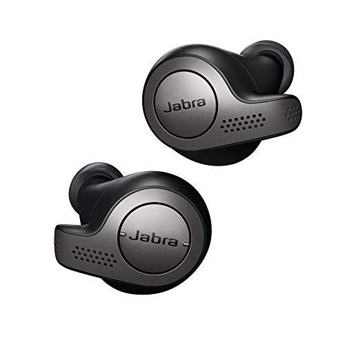 Jabra Elite 65t True Wireless Bluetooth In-Ear Kopfhörer (Musik und telefonieren, bis zu 15 Std. Akkulaufzeit mit Ladecase, Sprachsteuerung für Alexa, Siri, Google Assistant) titan schwarz