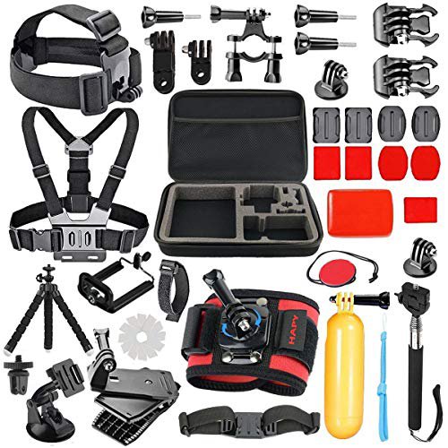 SmilePowo Zubehör Gopro Hero8 Black - Accessories Kit Für Actionkamera GoPro Max Hero7 Schwarz/White Hero 6 5 4 3 3+, Hero 2018/Session/Fusion, Crosstour, APEMAN, AKASO, SJCAM, Sport Action Kamera