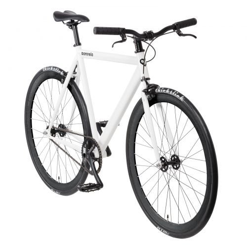 bonvelo Singlespeed Fixie Fahrrad Blizz White Riot (XL / 59cm für Körpergrößen ab 181cm)