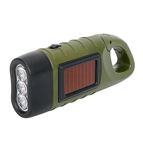 iTimo Tragbare Solar Power Taschenlampe Laterne, für Outdoor Camping Bergsteigen Zelt Licht, Handkurbel Dynamo, LED-Taschenlampe