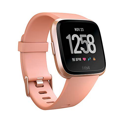 Fitbit Versa, Gesundheits & Fitness Smartwatch mit Herzfrequenzmessung, 4+ Tage Akkulaufzeit & Wasserabweisend bis 50 m Tiefe, Pfirsich