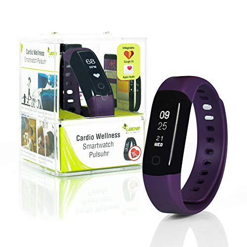 Sharon Fitnessarmband Pulsuhr, Schrittzähler und Schlaftracker, Aktivitätstracker, Pulsmesser, Weckfunktion, Saunafest und Wasserdicht (IP68), Smartphone kompatibel für AOK Plus, iOS und Android