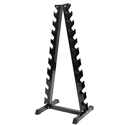POWRX Professional Kurzhantelständer I Hantelständer Kurzhanteln I Hantelablage Rack mit 20 Ablagen (Schwarz)