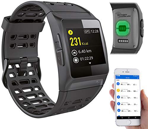 newgen medicals Smart Watch GPS: GPS-Sportuhr, Bluetooth, Fitness, Puls, Nachrichten, Farbdisplay, IP68 (Pulsuhr ohne Brustgurt)