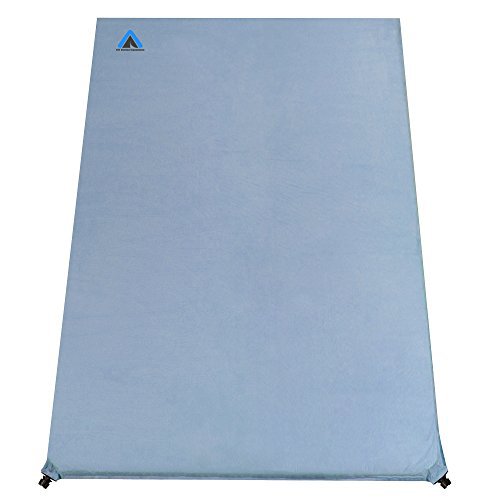 10T Outdoor Equipment 10T Ben Duo 200x130x6 cm selbstaufblasbare Doppel Isomatte Mikrofaser Bezug Luftmatratze Schlafmatte