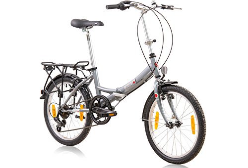 tretwerk DIREKT gute Räder Foldo 1.0 20 Zoll Klapprad, Falt-Fahrrad 6-Gang Kettenschaltung mit Gepäckträger