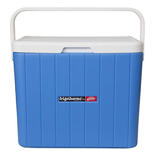 frigothermo Kühlbox 33 Liter groß eckig blau weiß passiv