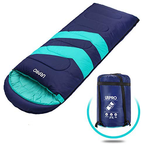 URPRO 3 Jahreszeiten Schlafsack Bedeckt Winter, Herbst, Frühling, Hergestellt aus 150 G/M㎡X 2.100% Hohlfaser und 210 Polyester (Überlegenes Material), Hautfreundlich Wasserabweisend