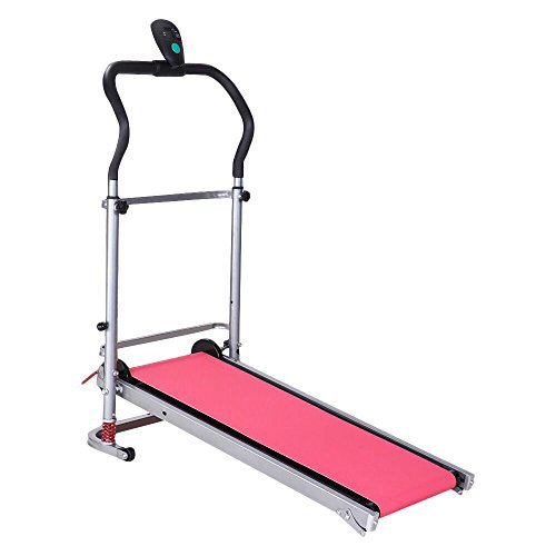 Multifunktionale Gewichtsverlust Home Laufband gehen Cardio mechanische Fitness Laufband-Bänder Boloni (Rose)