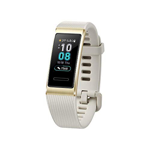 HUAWEI Huawei Band 3 Pro Fitness-Aktivitätstracker, All-in-One Smart Armband, Herzfrequenz,- und Schlafüberwachung (eingebautes GPS, farbreiches Touch Display, 5 ATM wasserfest)- gold