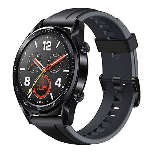 HUAWEI Huawei Watch GT Sport Smartwatch (46 mm Amoled Touchscreen, GPS, Fitness Tracker, Herzfrequenzmessung, 5 ATM wasserdicht) Schwarz