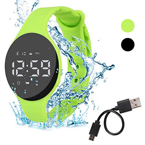 Hootracker Smartwatch Schrittzähler Fitness Armband Wasserdicht IP68 Aktivitätstracker,Schrittzähler,Kalorienzähler Ohne Bluetooth für Damen Kinder Herren Ohne App Handy-Green