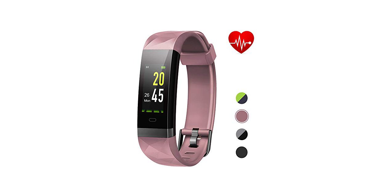 Lintelek Fitness Armband Fitness Tracker mit Herzfrequenz Sport Uhr Benachrichtigung Anrufe Smartwatch Schrittzähler Aktivitätstracker MEHRWEG 