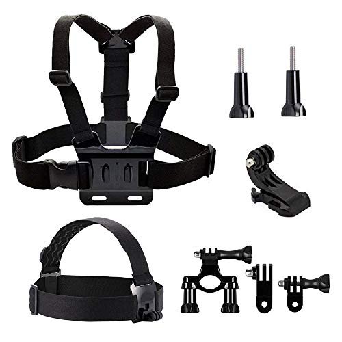 TEKCAM Action Kamera Zubehör Kit Kopfgurt Brustgurt Fahrradhalterung kompatibel mit GoPro Hero 8 7 6 Crosstour Akaso EK7000 Brave 4 Campark ACT74 Apeman Dragon Touch 4k wasserdichte Kamera
