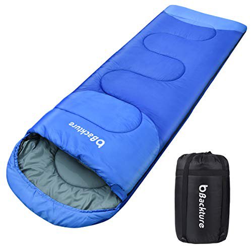 BACKTURE Schlafsack, Deckenschlafsack 1.0 kg Leichtgewicht Warm Outdoor 100% Baumwollhohlfaser für Camping,Wandern,sonstige Aktivitäten im Freien im 4-Jahreszeiten leicht in Tragetasche,220 x 80cm