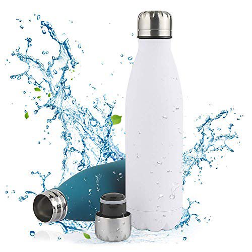 Mnsruu Edelstahl-Wasserflasche Mit Eisbär-Design – 600 Ml, Isoliert, Hält Kalt & Warm