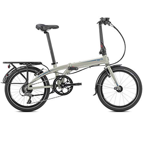 Tern Faltrad Link D8 Fahrrad 8 Gang 20 Zoll Alu Kettenschaltung Shimano Ständer Gepäckträger, CB19PNDO08HDR, Farbe Grau