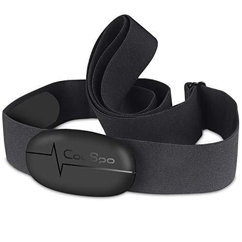 CooSpo Herzfrequenzmesser Brustgurt Herzfrequenz Sensor Heart Rate Monitor Bluetooth und ANT+ IP67 Wasserdichter Kompatibel mit Wahoo Fitness, Zwift, Peloton, Elite HRV, Rouvy, Endomondo