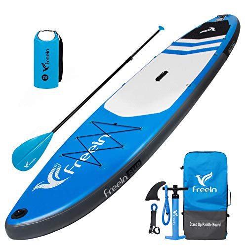 Freein Cruise SUP Board Set | Aufblasbares Stand Up Paddle Board | 6” Dick | Gopro Feste Halterung | Paddel | Luftpumpe | Rucksack | Leine | 2 Jahre Garantie | Mehrere Größen: 10'2, 11’MEHRWEG