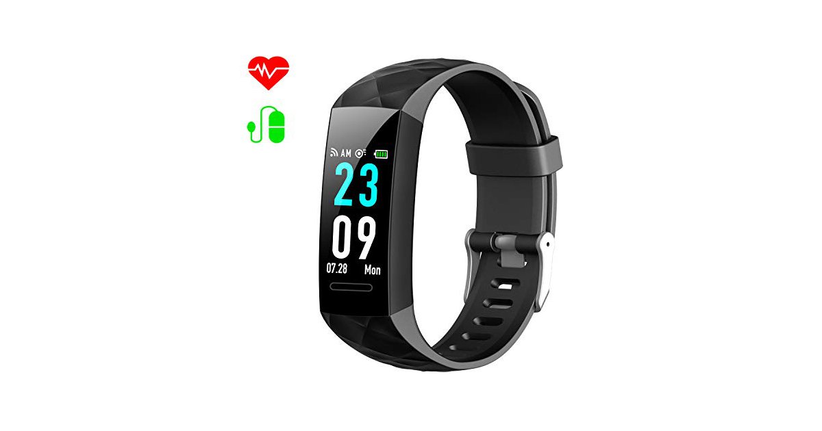 HETP Fitness Armband mit Blutdruck, Fitness Tracker Uhr Pulsmesser