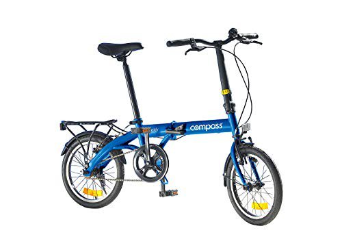 Compass Faltrad 16 Zoll Stahl blau, Klapprad, Klappfahrrad, leicht und robust Farbe blau